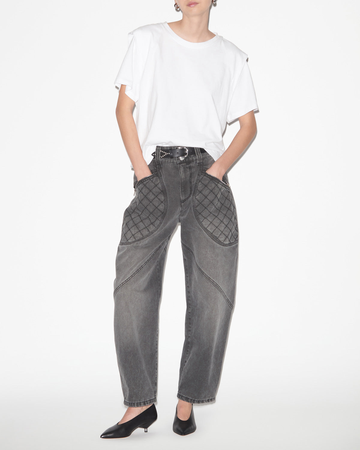 Isabel Marant Zelitos TS0041FA t-shirt blanc coton