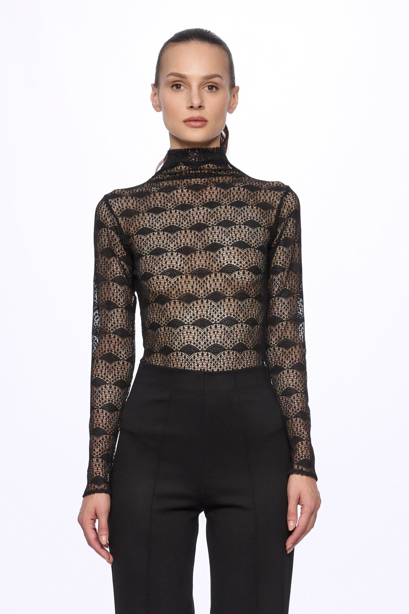 ATU Body Couture High Neck body dentelle noir taille S
