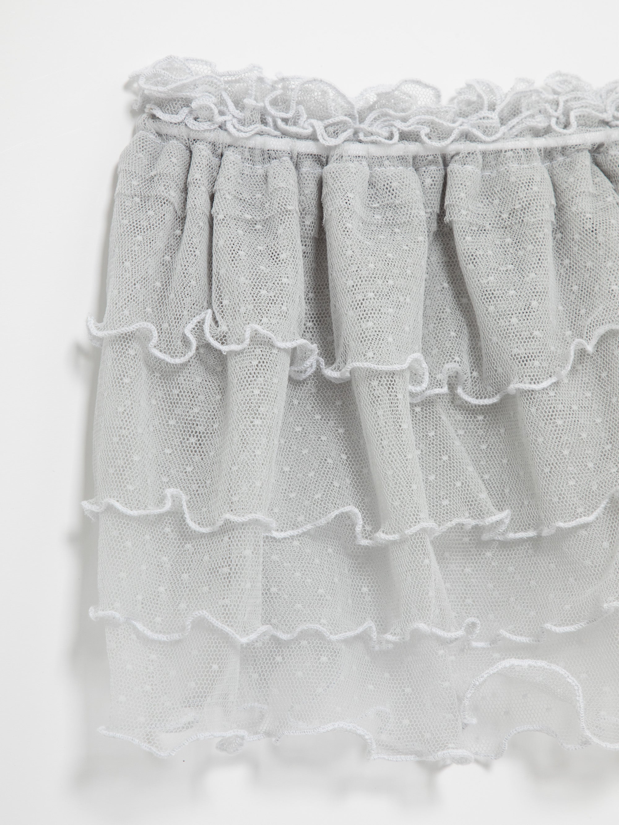 Ester Manas Mini Manas Grey Polka Dot jupe silver