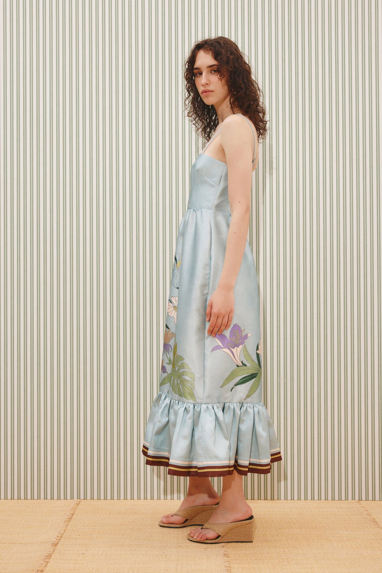 Alemais Alfie robe midi polyester recyclé à poches