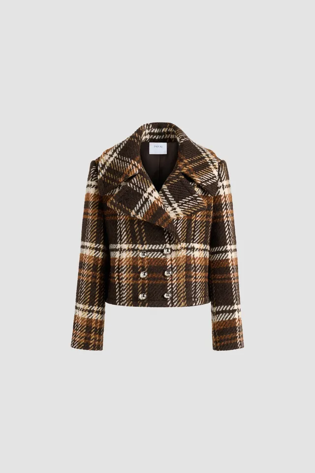 Patou CO031 manteau laine Autumn Checkerboard