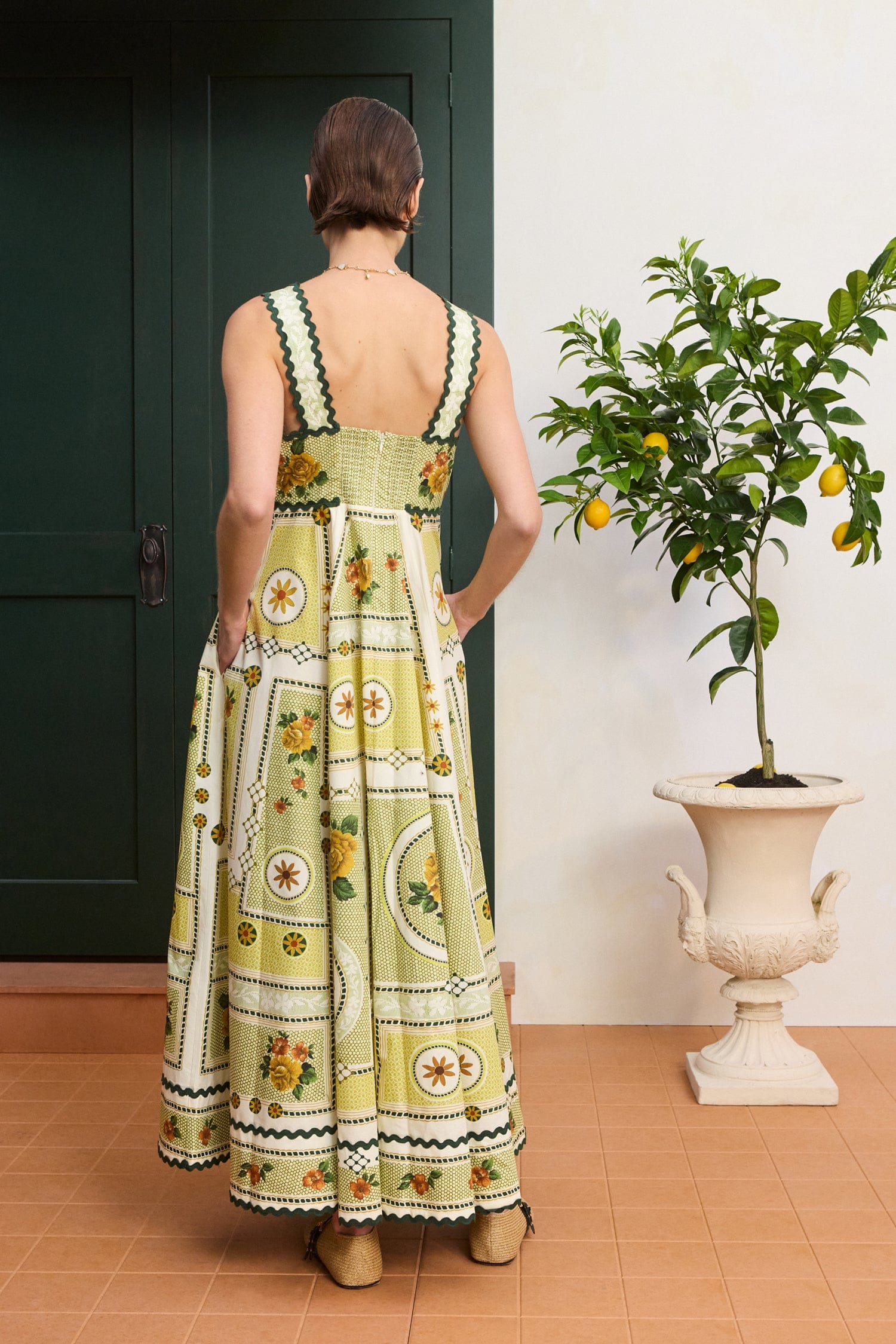 Alemaïs Dixie robe midi coton floral
