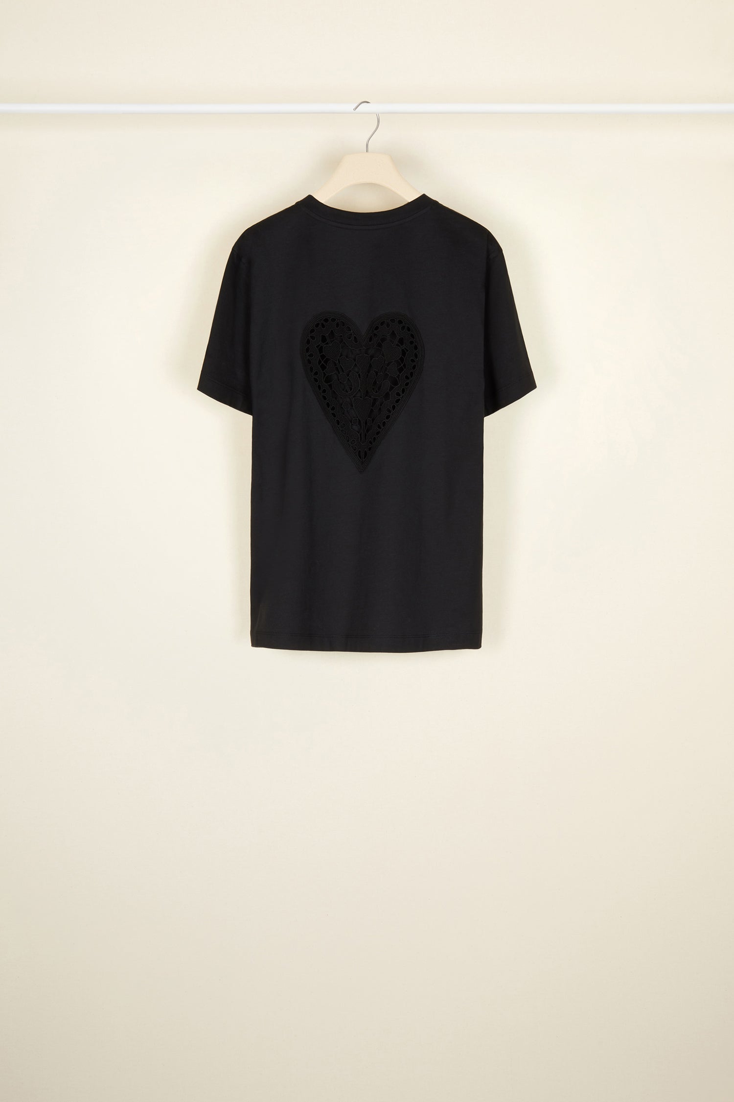 Patou E20JE0229993999B tee coton bio coeur noir