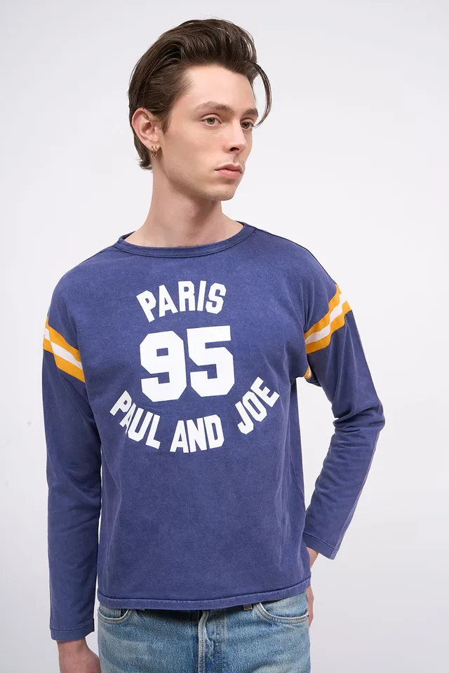 Paul & Joe Baseball t-shirt coton floqué navy S