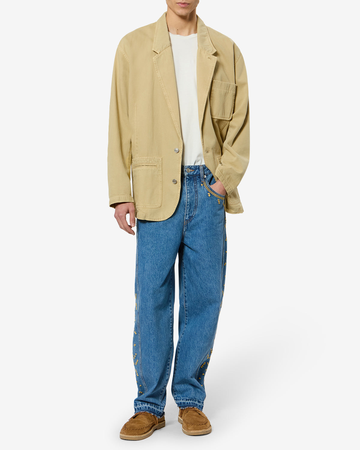Isabel Marant Kastan veste denim coton jaune