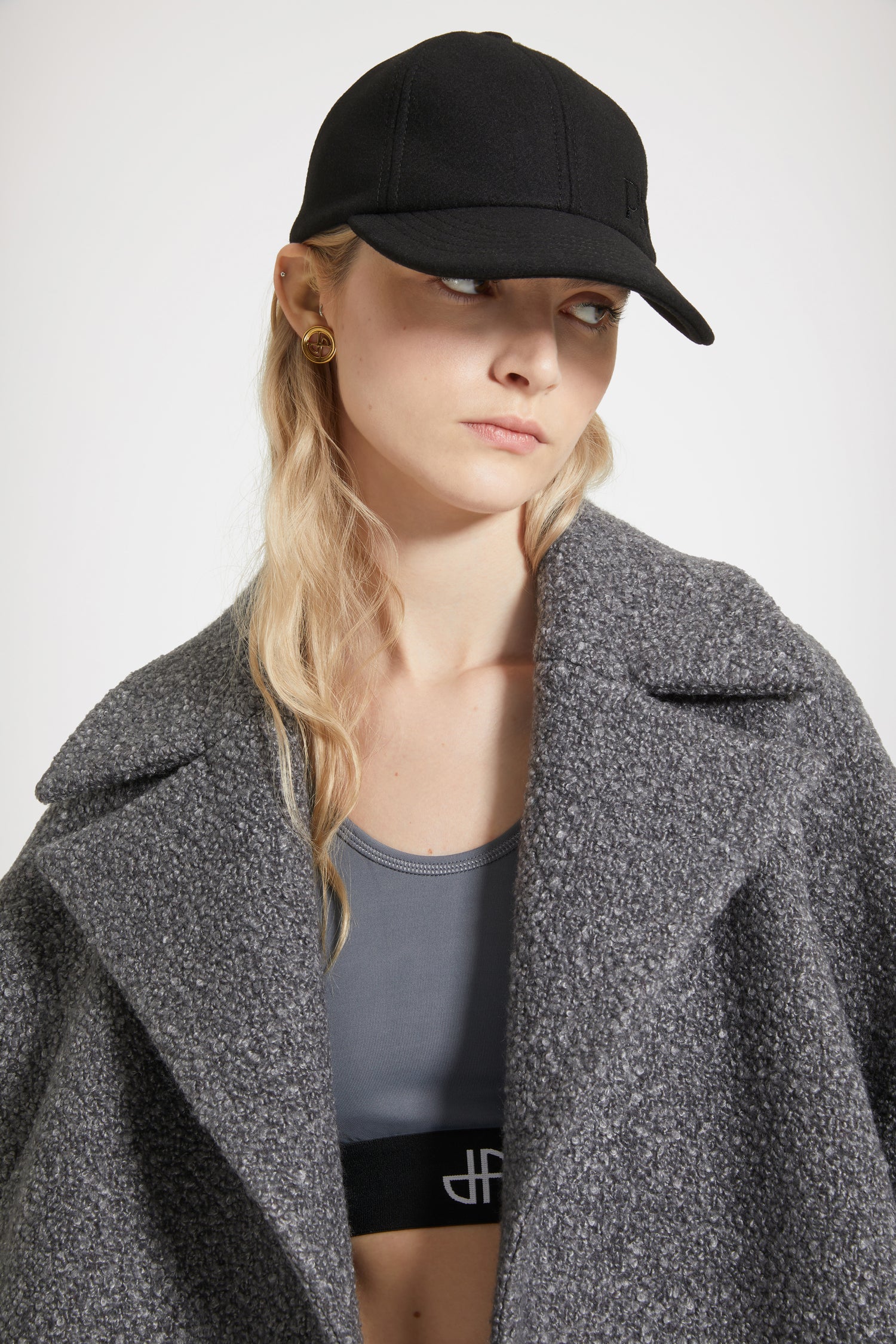 Patou casquette feutre laine noire XS