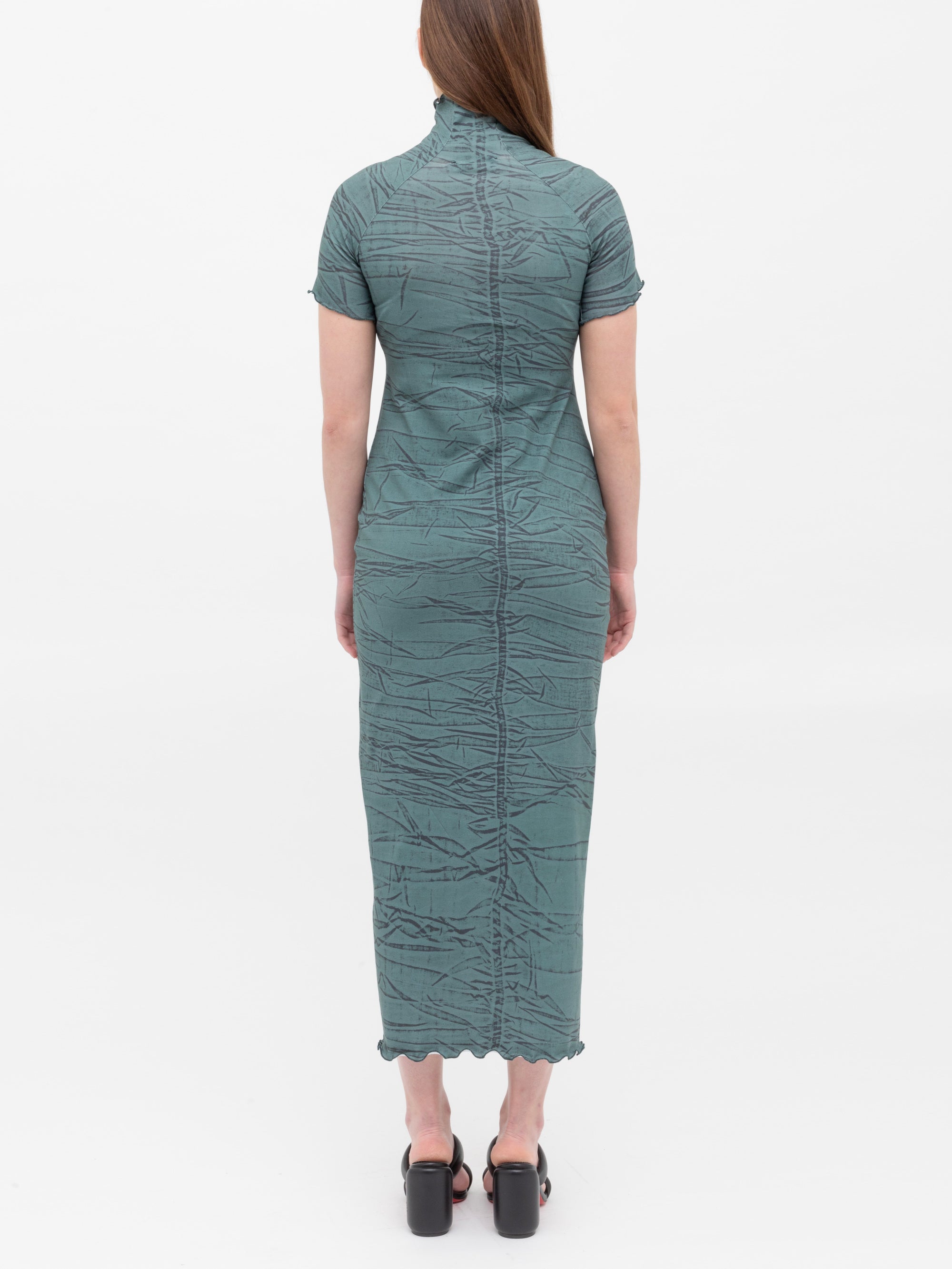 Ester Manas Dresses Cotton Jersey Print robe longue Dark Shibori