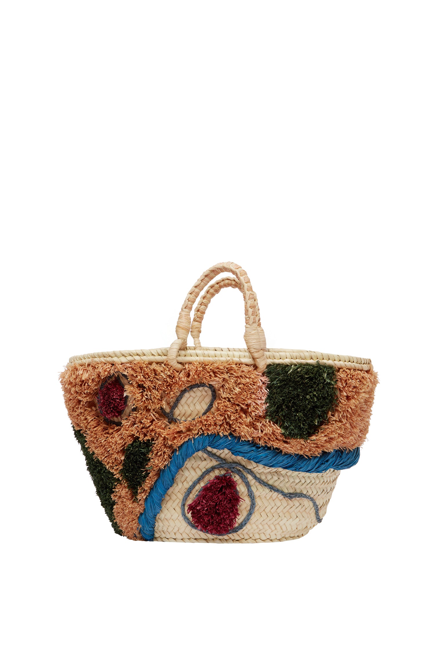 Alemaïs Michelle panier midi raffia cuir