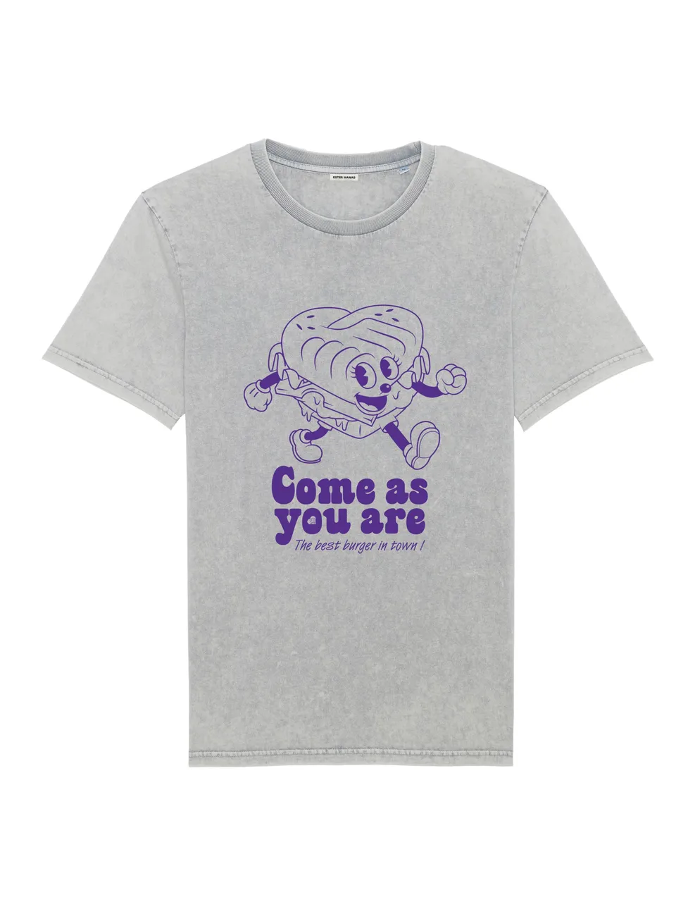 Ester Manas Tops Come as you are Burger T-shirt gris XS/S