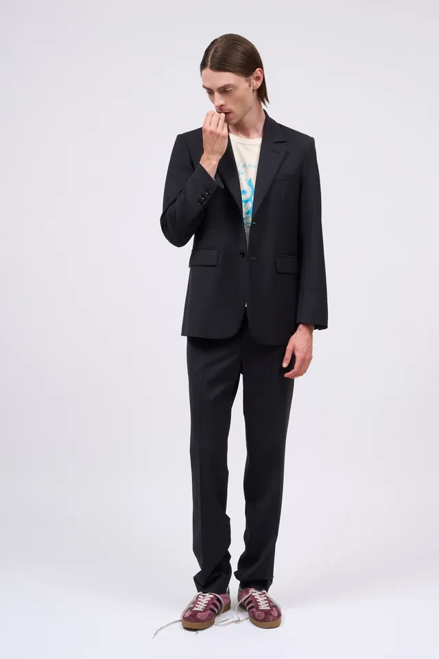 Paul & Joe Robert pantalon cigarette noir laine tropicale