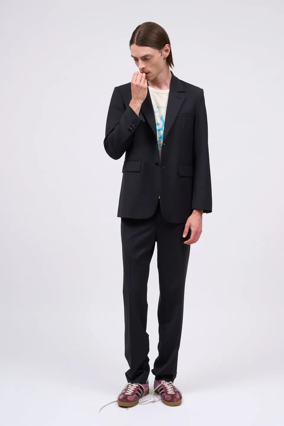Paul & Joe Robert pantalon cigarette noir laine tropicale