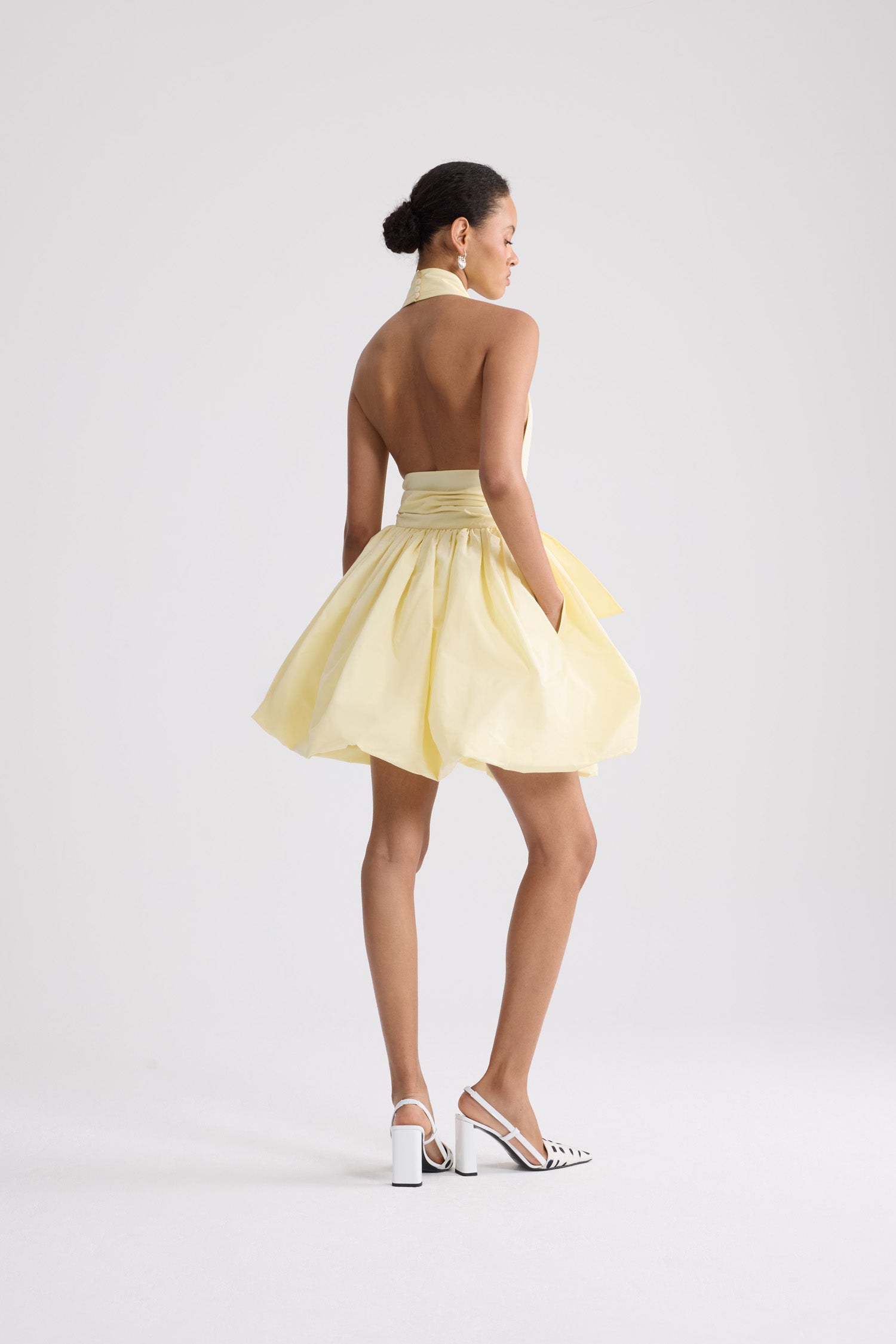 Patou DR233 P26DR2330011223Y robe jaune faille nouée