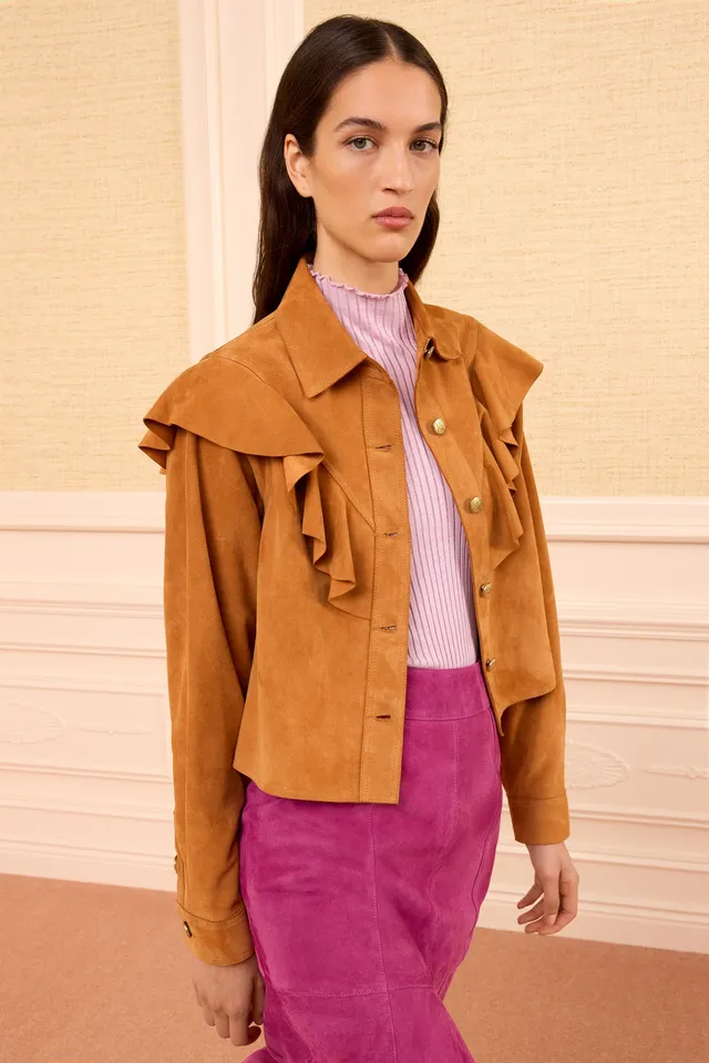 Ulla Johnson Matilde Veste daim Cognac