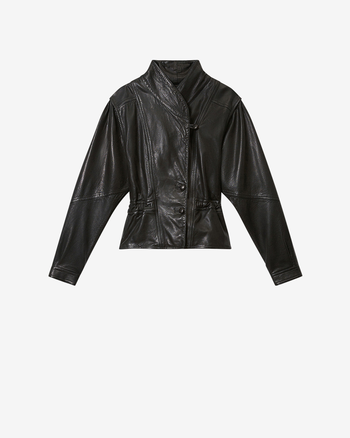 Isabel Marant Tressy veste cuir noir agneau