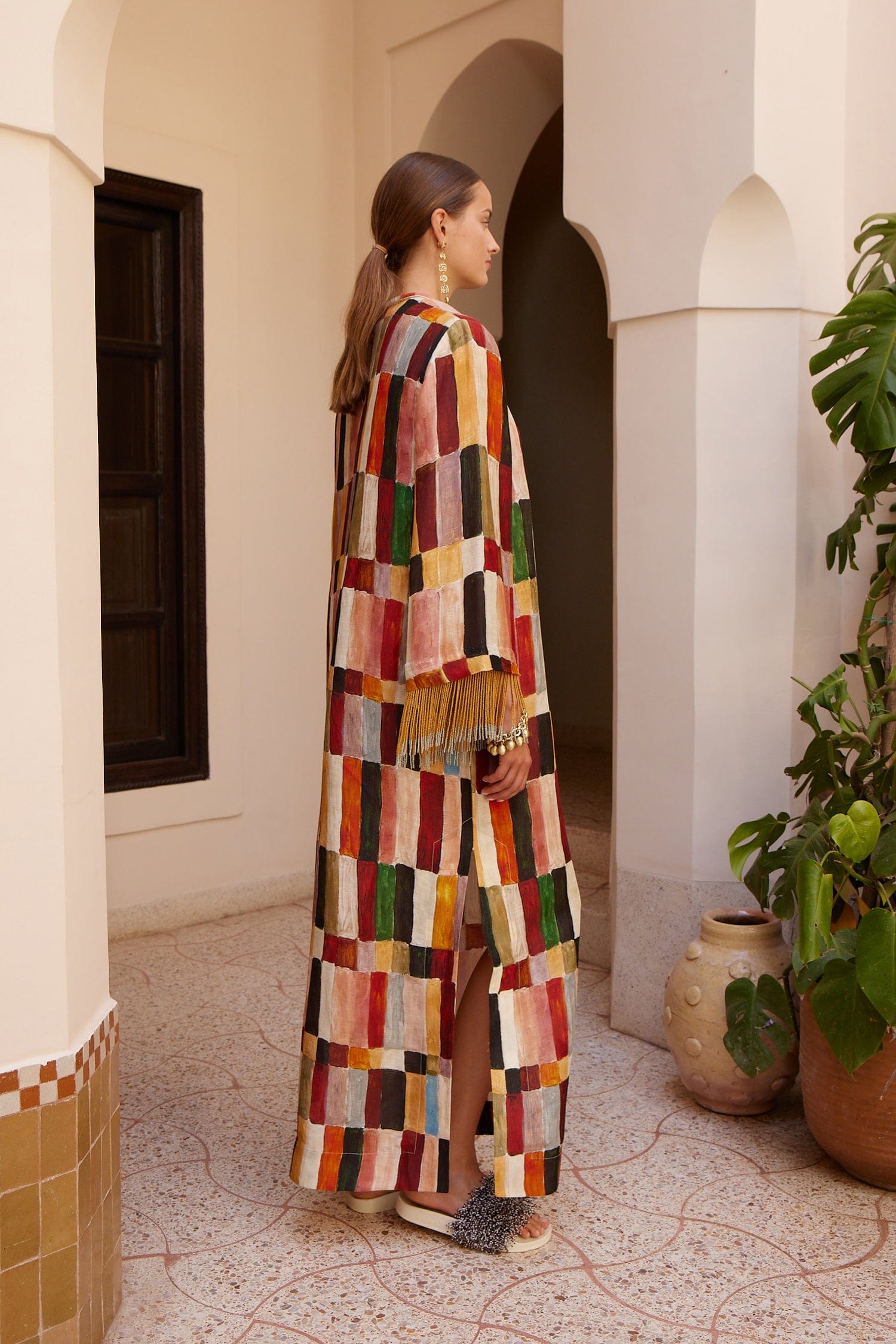 Alemäis Marjorelle Tunic Midi Dress robe lin soie