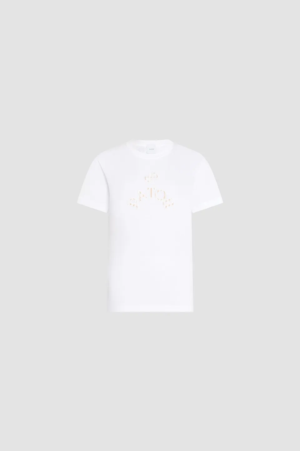 Patou JE217 t-shirt blanc coton bio broderie JP