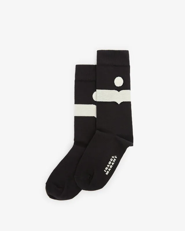 Isabel Marant Nesson chaussettes noires mi-hautes logo