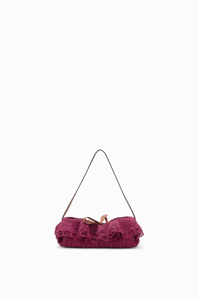 Ulla Johnson Marina pochette raphia orchid