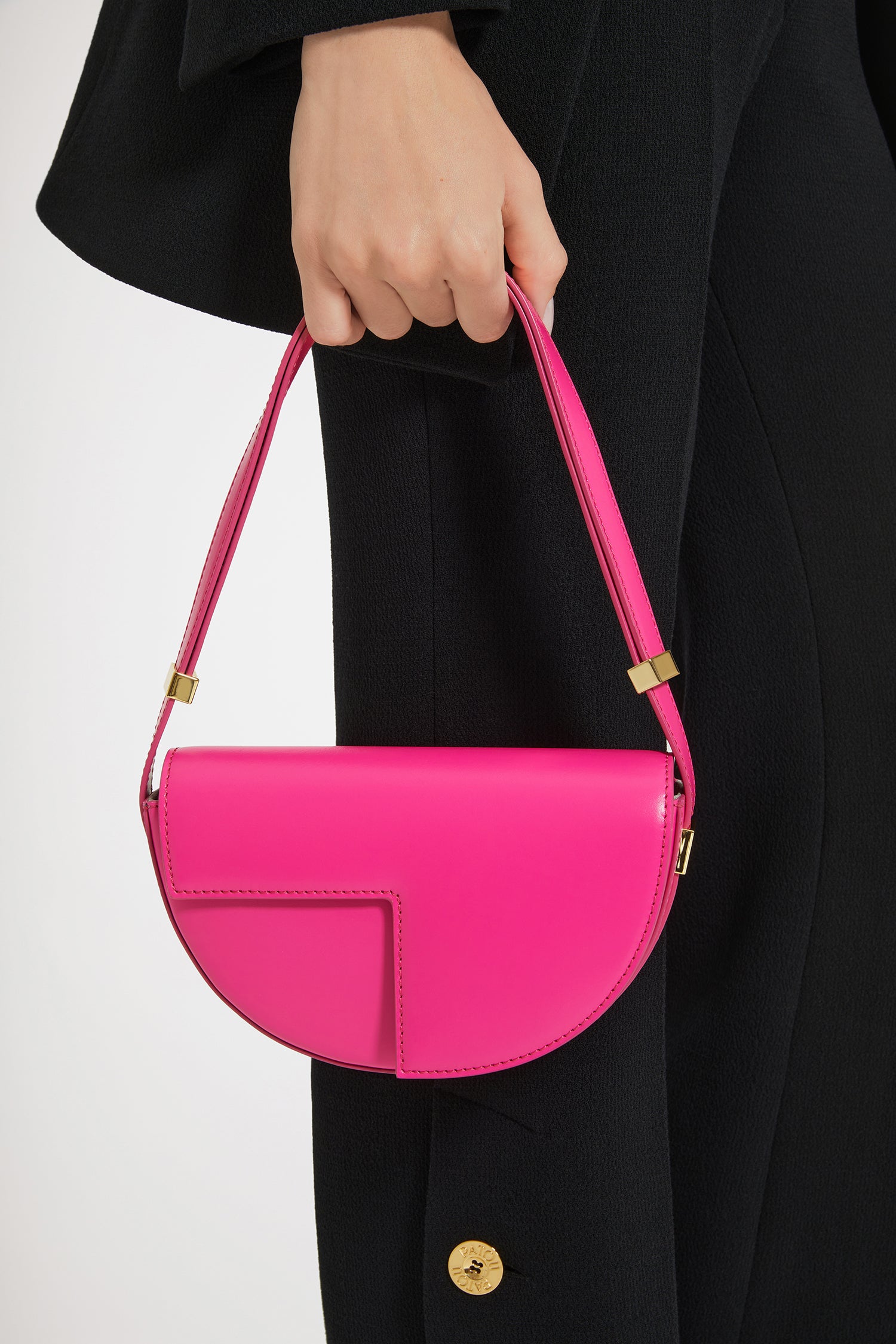 Patou Le Petit Patou BA003 sac cuir fuchsia 20 cm TU