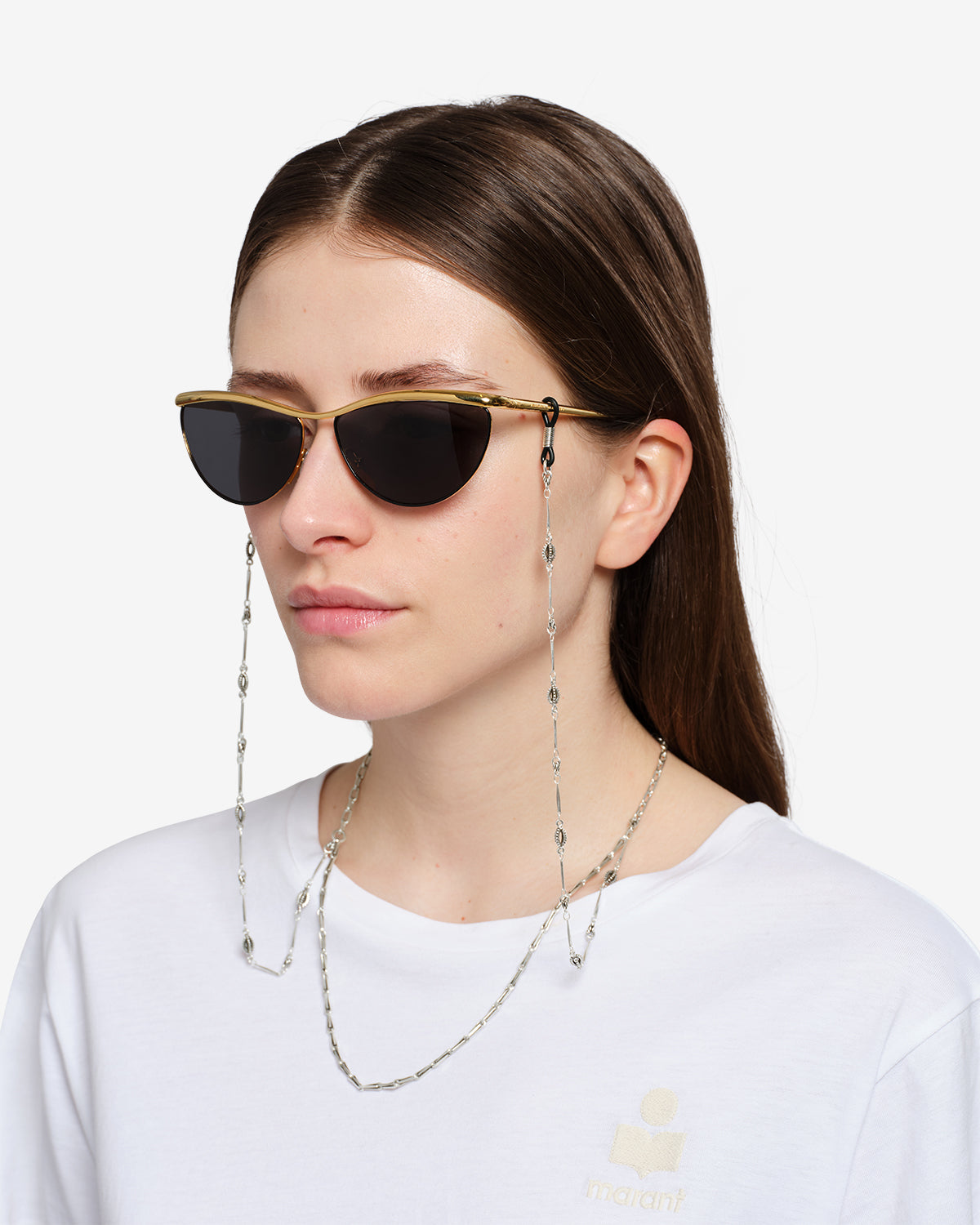 Isabel Marant Filippa chaîne lunettes argent