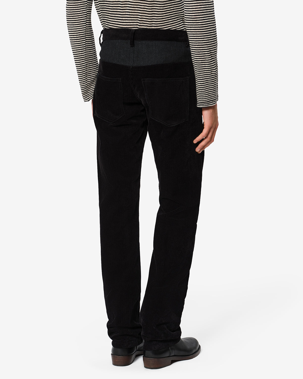 Isabel Marant Jude jean velours noir droit