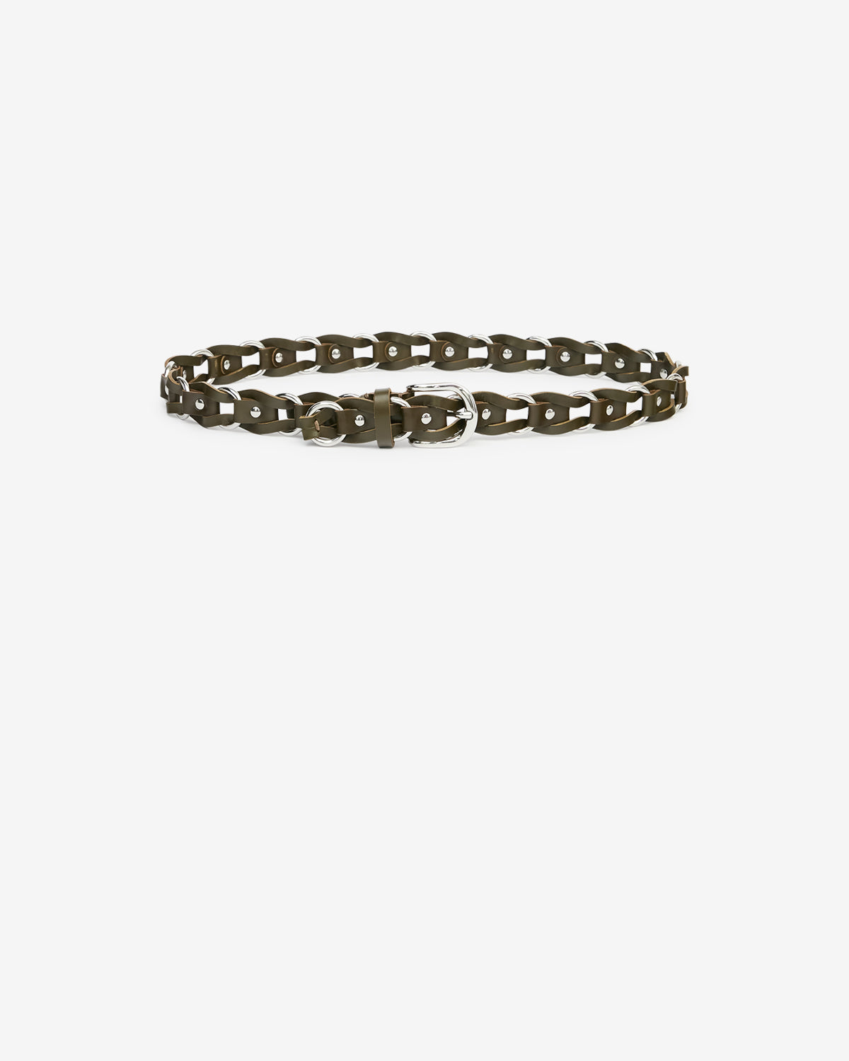 Isabel Marant Bali Ceinture Cuir Kaki Foncé