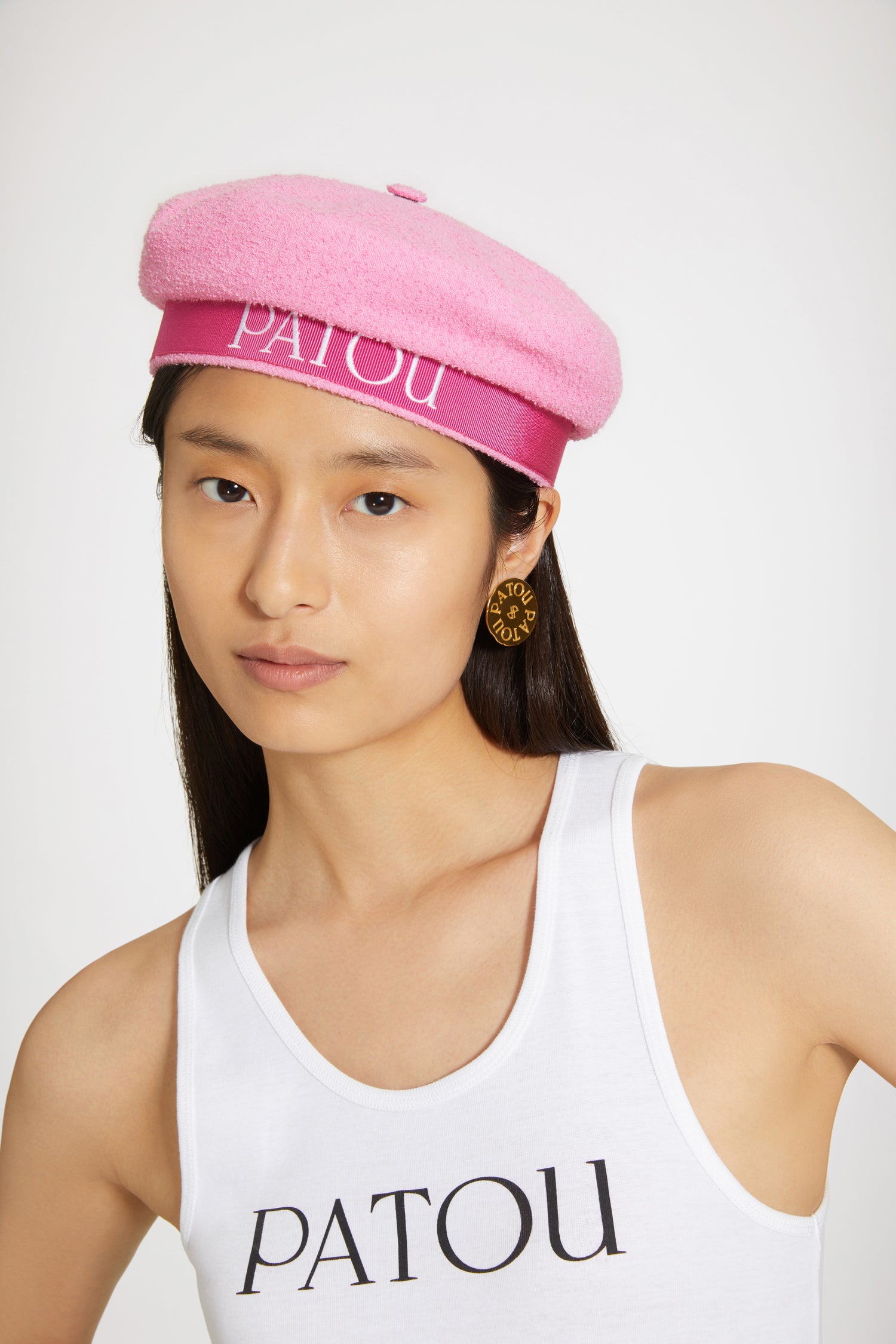 Patou AC002 chapeau marin tweed coton rose S-L