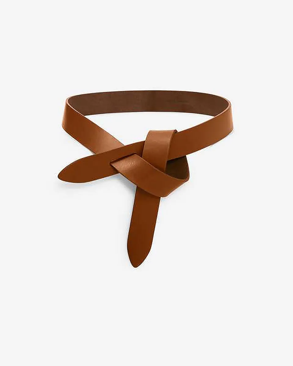 Isabel Marant Lecce ceinture cuir naturel à nouer