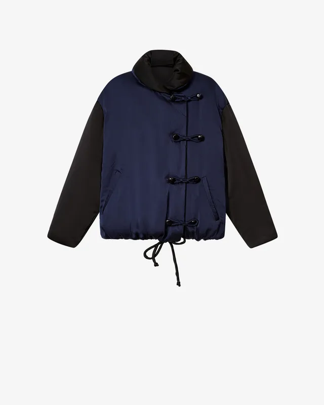 Isabel Marant Bleza manteau satin de soie nuit réversible