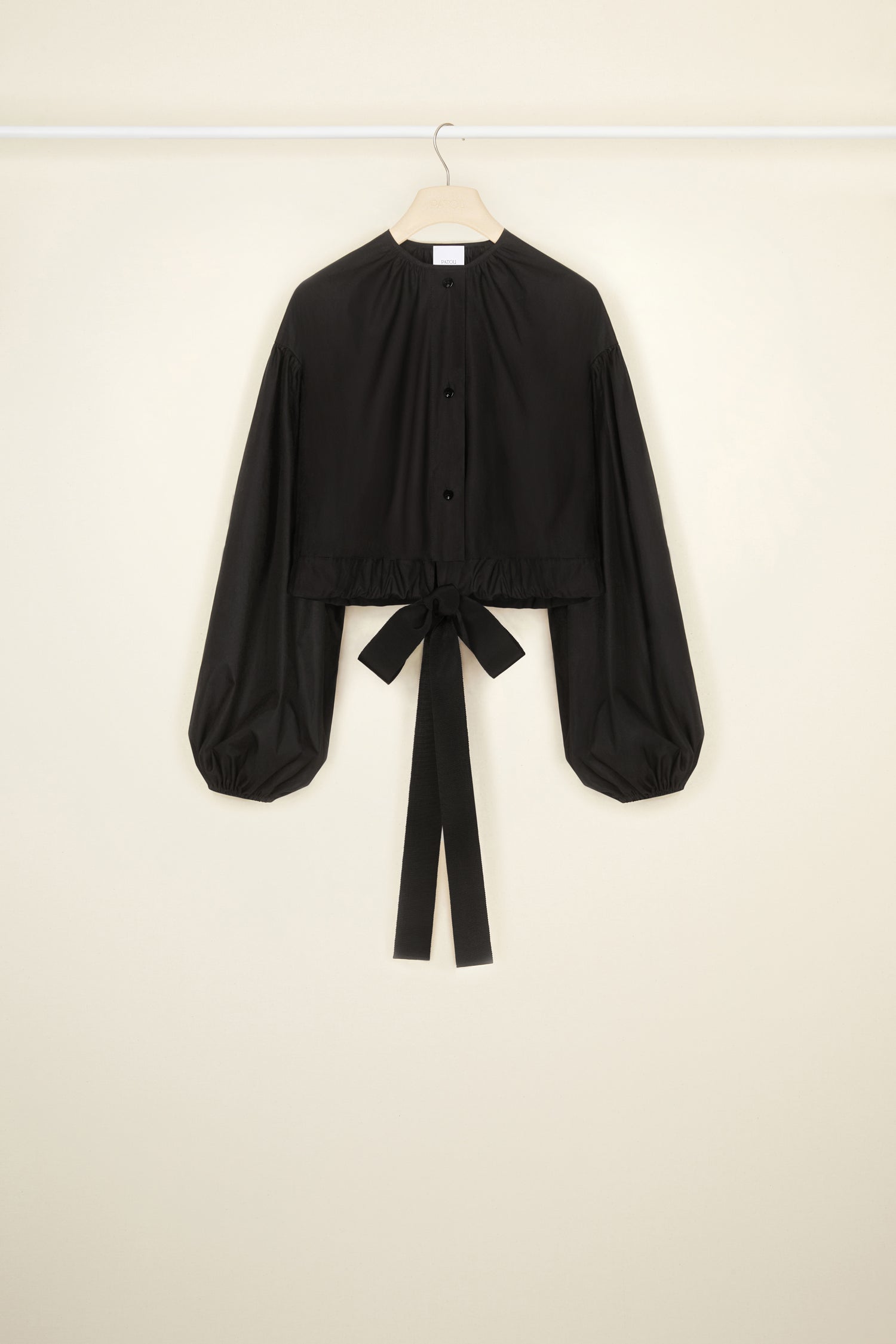 Patou TO028 top court coton bio Noir