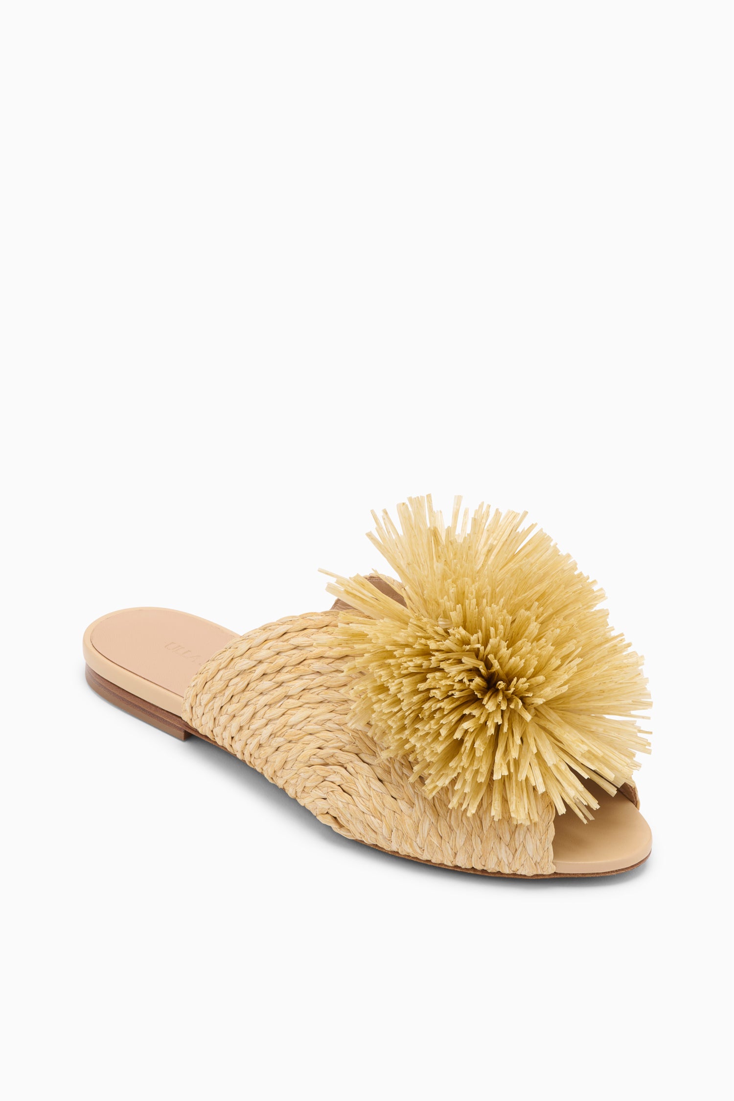 Ulla Johnson Raffia Fringe Flat mules plates Sand raphia