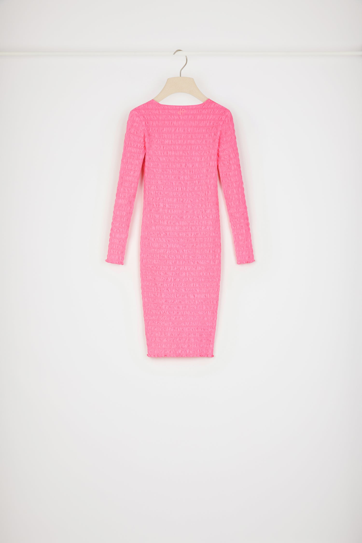 Patou JE066 robe smockée coton bio rose Begonia