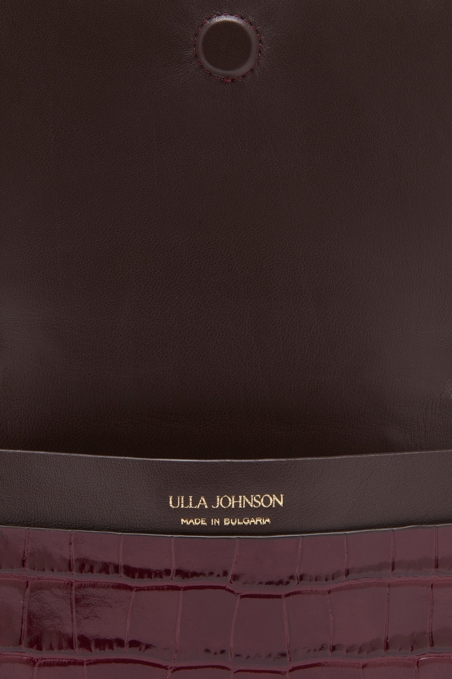 Ulla Johnson Charlotte Sac flap chaîne Bordeaux croco