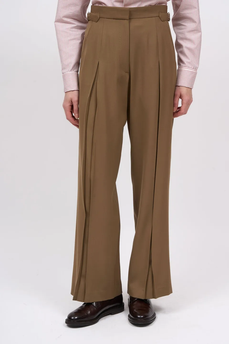 Paul & Joe Tailoring pantalon laine vierge rose large