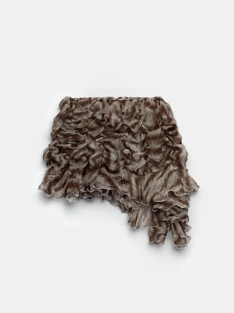 Ester Manas Signature Mini Jupe marron 34/44 imprimée