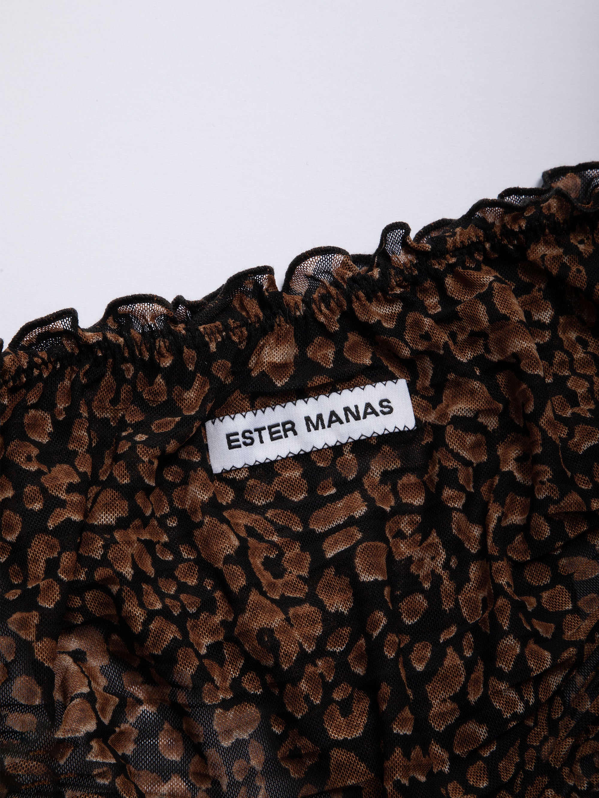 Ester Manas Brown Leopard Ruffled Panties culotte marron