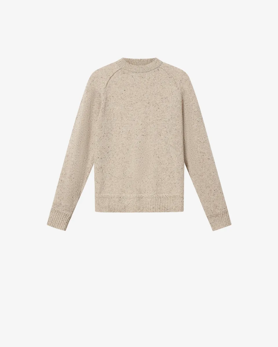Isabel Marant Koman PU0971HA pull laine beige coupe droite