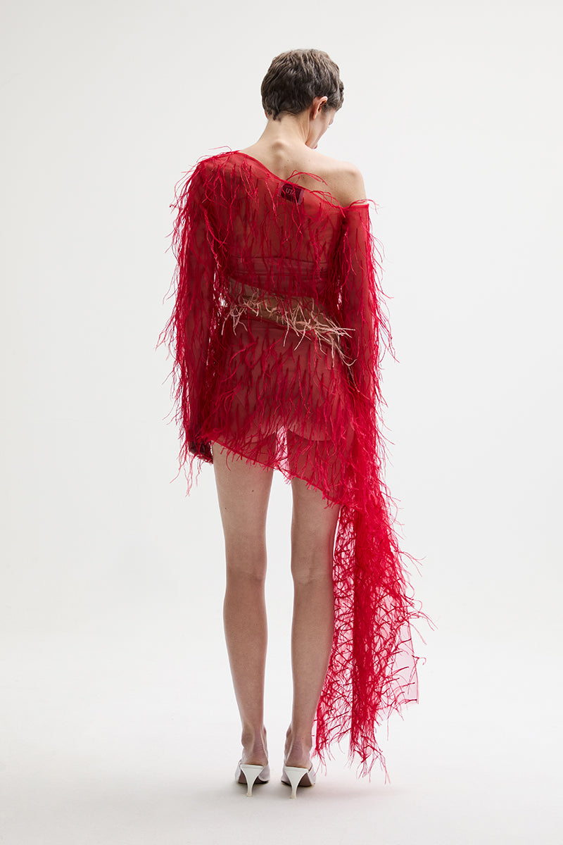 ATU Body Couture HATCH robe rouge manches longues taille S