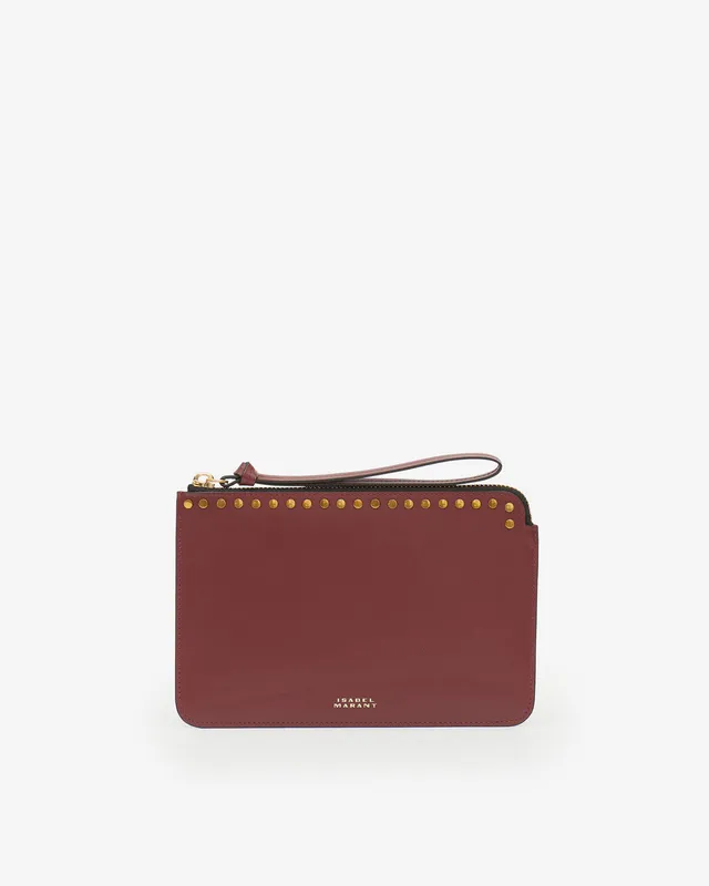 Isabel Marant Oskan MP0062FA-B4C17M pochette bordeaux cuir