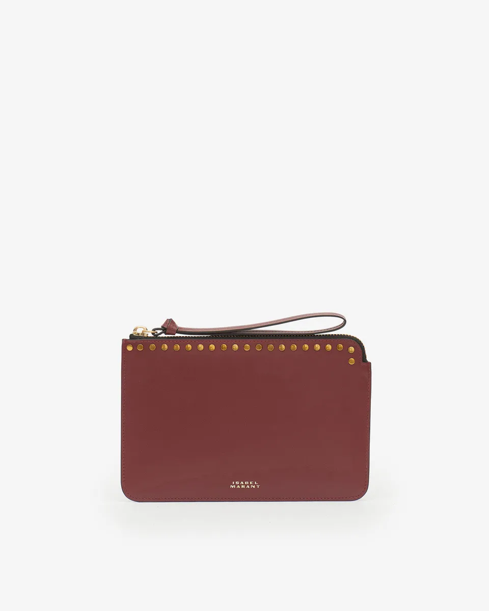 Isabel Marant Oskan MP0062FA-B4C17M pochette bordeaux cuir