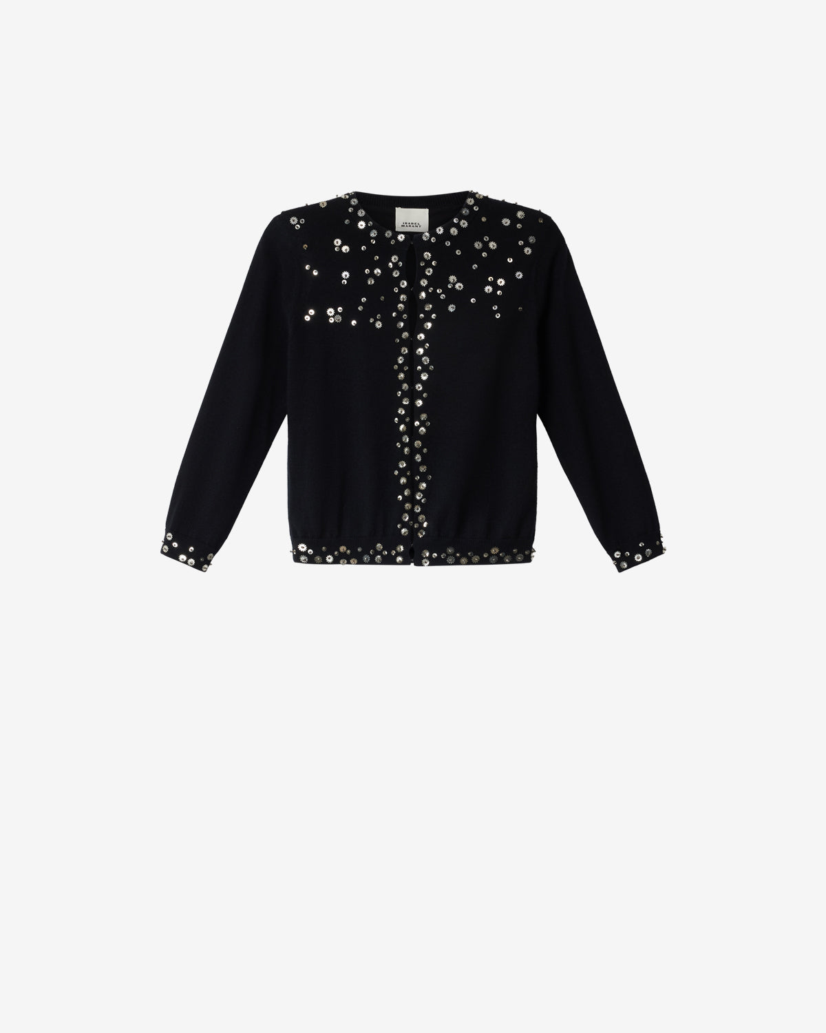 Isabel Marant Amaria cardigan soie noir sequins