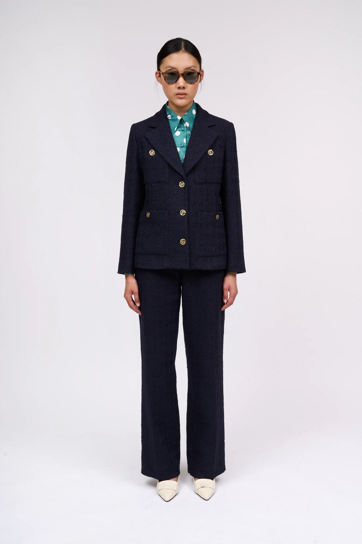 Paul & Joe Laetitia veste tweed lurex cintrée