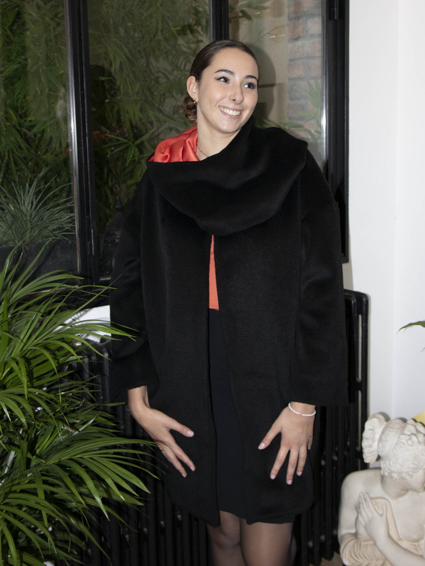 Anahide Saint André COCOON manteau laine mohair doublé soie