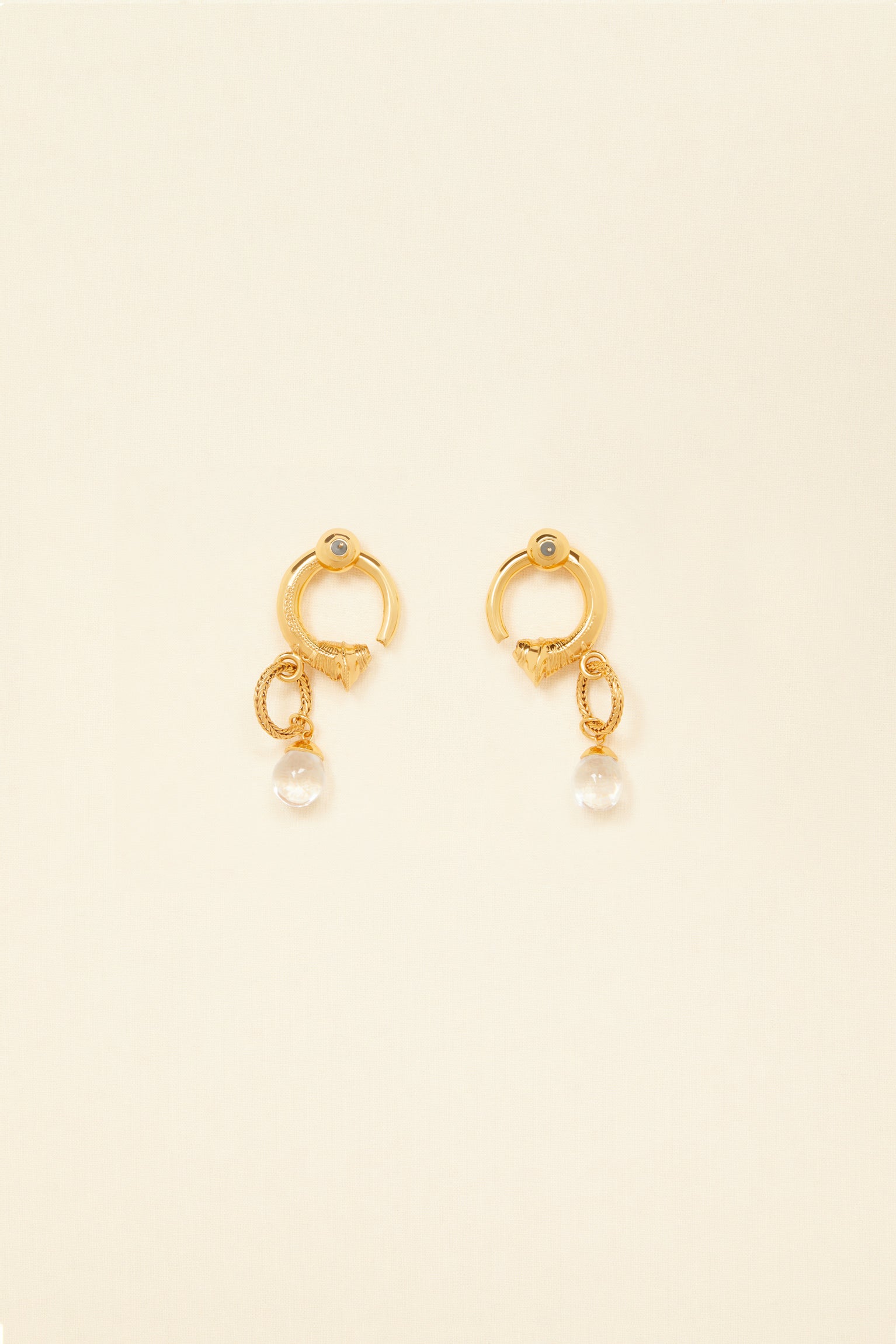 Patou A20JW0101002297G boucles perles laiton doré