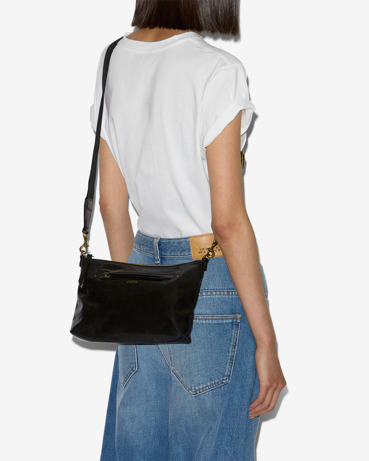 Isabel Marant Nessah Sac Cuir noir 25 cm