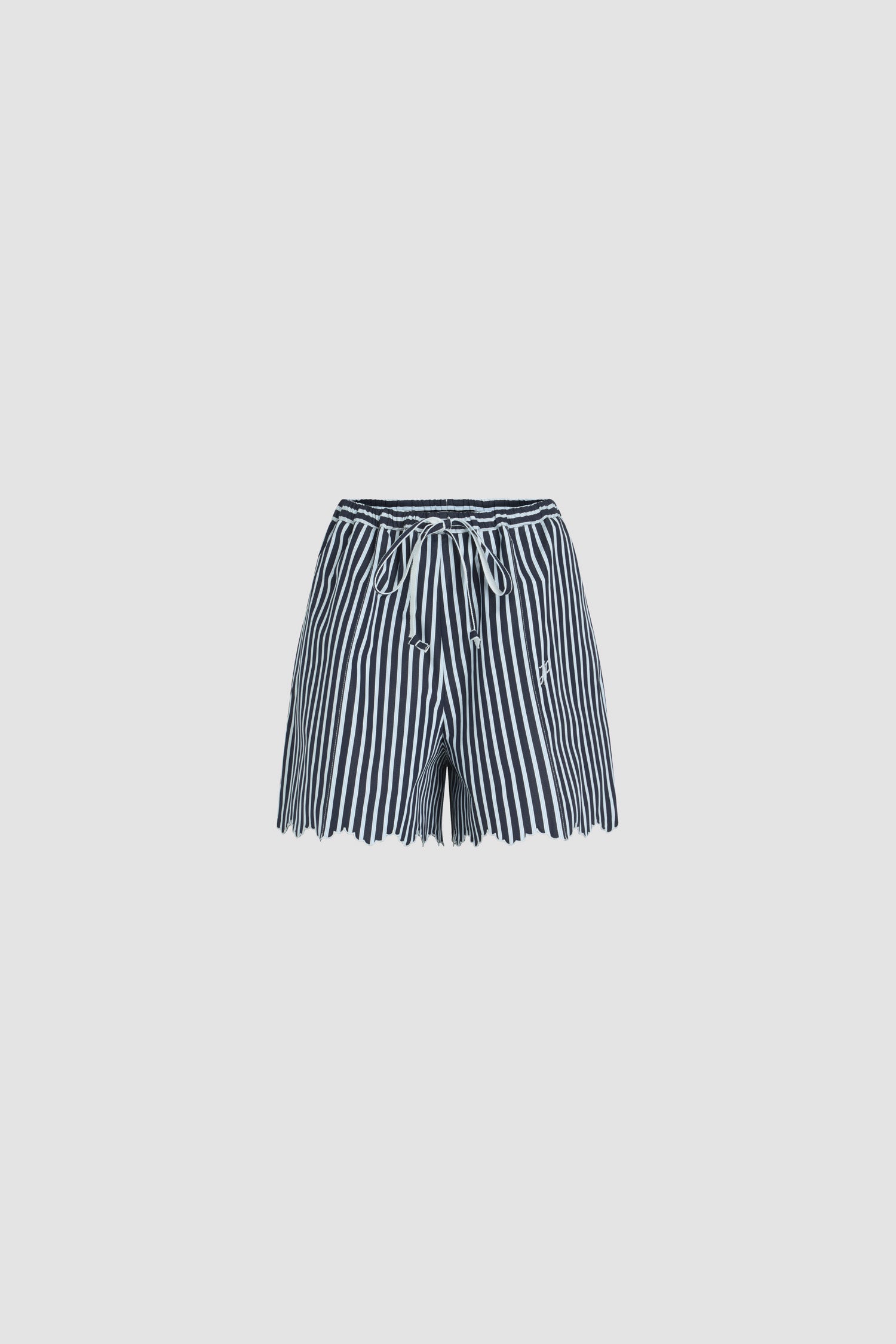 Patou TR046 short popeline coton bio rayures marine 38