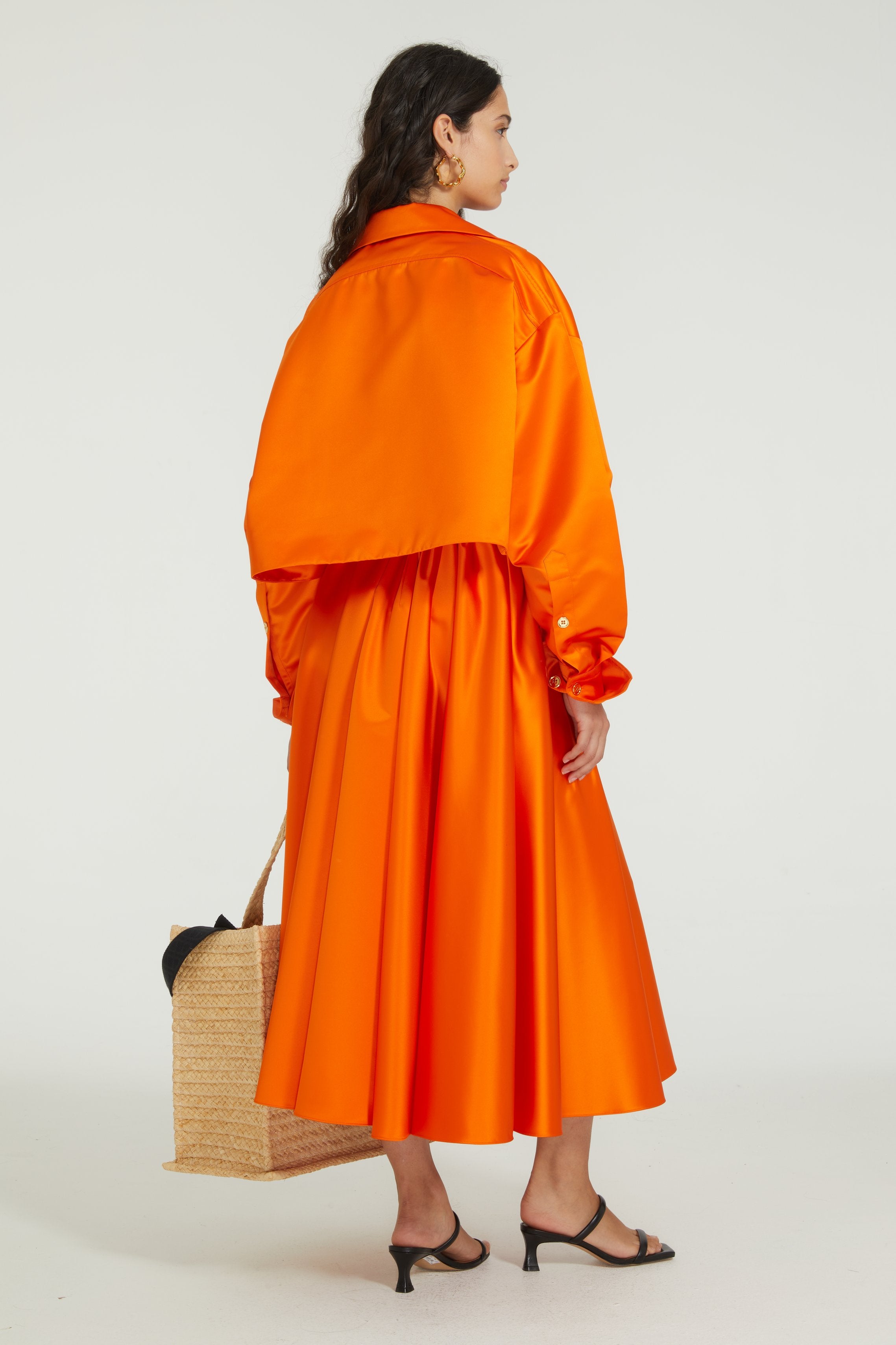 Patou Cropped jacket satin orange vif satin 34-44