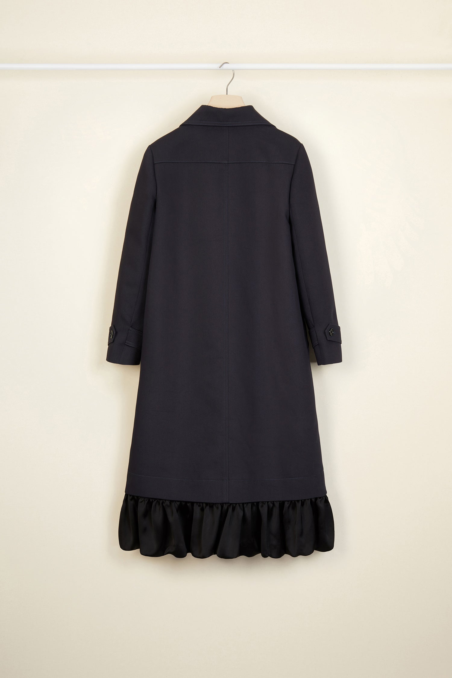 Patou P20CO0040025960A manteau gabardine Storm volant