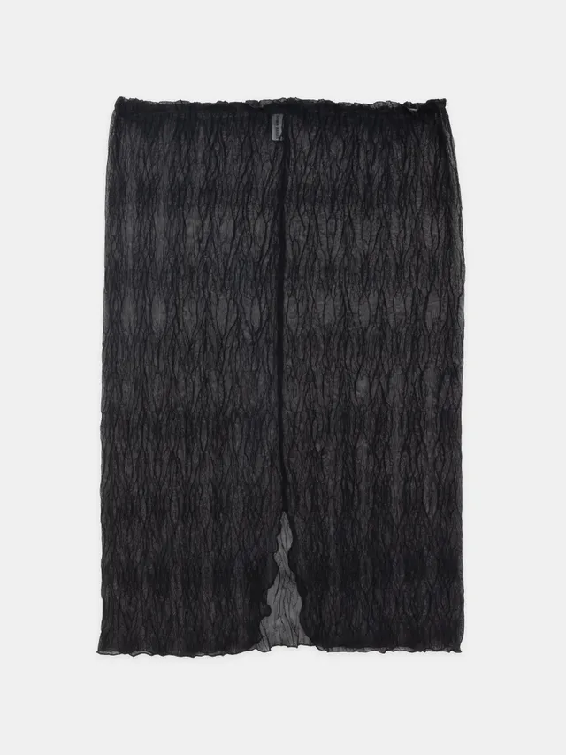 Ester Manas Black Crumpled Easy Skirt jupe noire midi