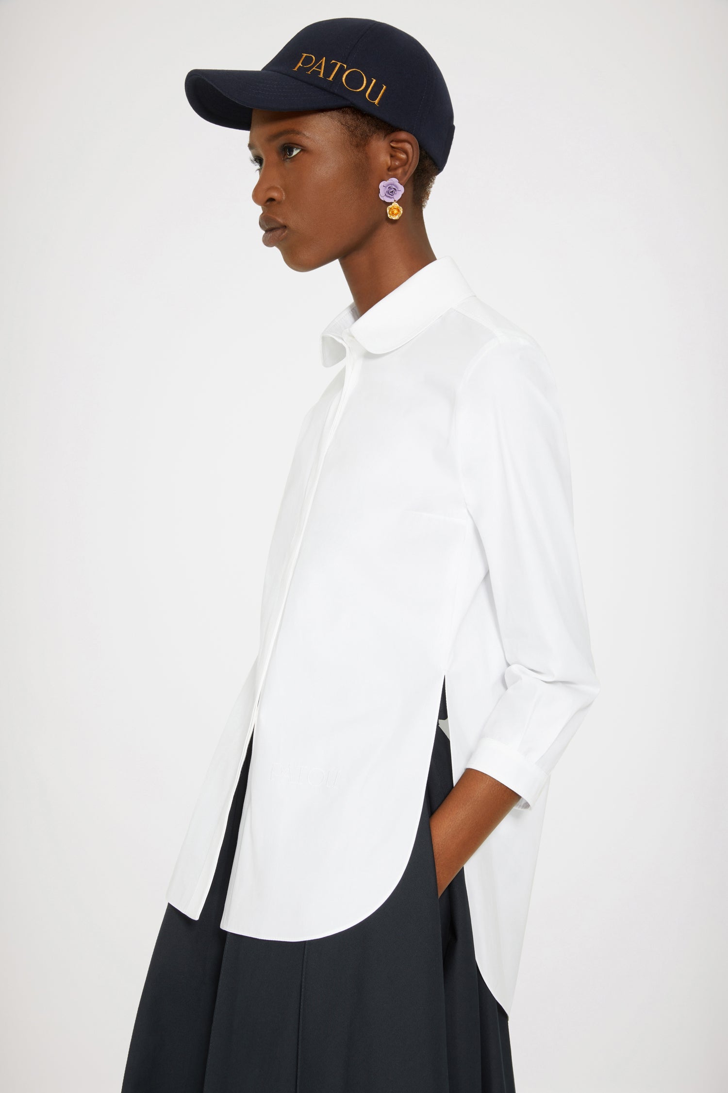 Patou Tops chemise BL0200017001W coton bio blanche